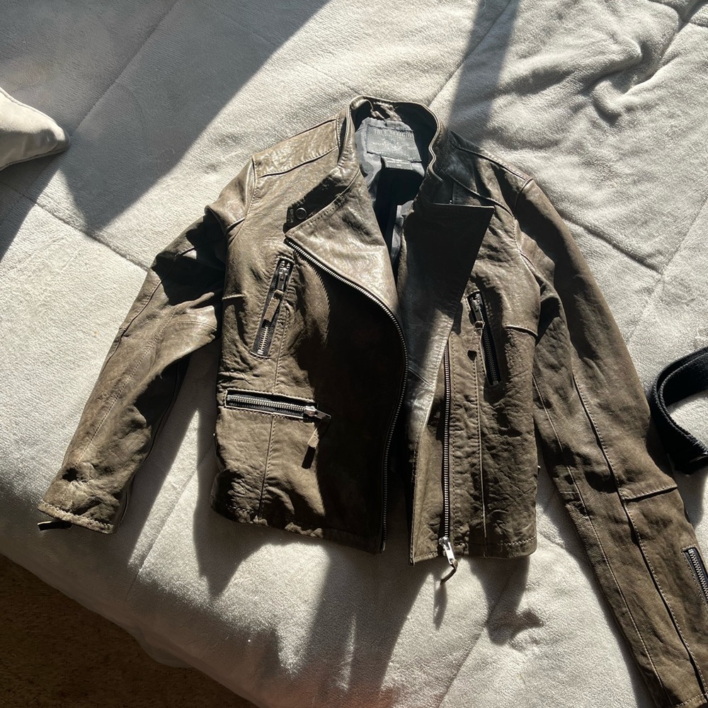 True religion leather jacket